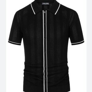 Paul Jones Navy Blue Button-Up Shirt Size XL